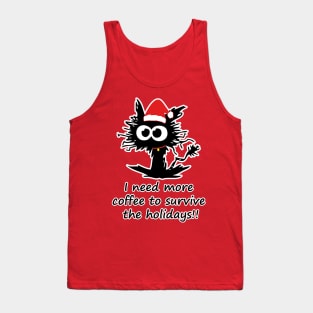 stressed  cat holidays Tank Top